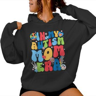 In My Autism Mom Era Autism Awareness Support Puzzle Groovy Women Hoodie - Monsterry