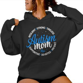 Autism Mom Resilient Tireless Strong Mom Autism Awareness Women Hoodie | Mazezy