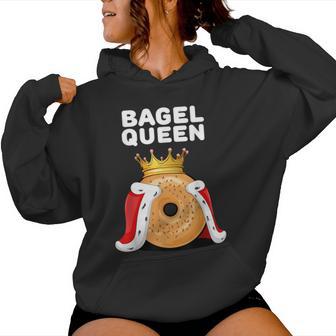 Bagel Queen Bagel Lover Cute Bagel Women Hoodie - Thegiftio UK
