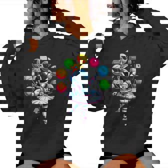 Ballerina Girl Space Astronaut Women Hoodie | Mazezy