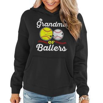 Ballers Family Quote For Your Baseball Softball Grandma Women Hoodie - Monsterry UK