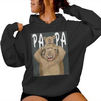 Bär Papa Kind Papaater Kind Junge Mädchen Papa Kapuzenpullover für Damen - Geschenkecke