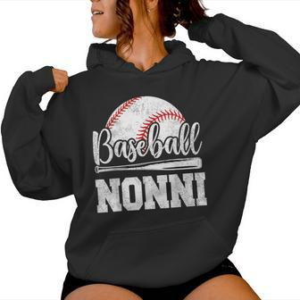 Baseball Nonni Baseball Player Game Day Mother's Day Women Hoodie | Mazezy