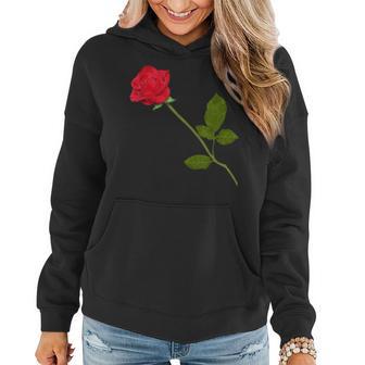 Beautiful Single Red Rose Flower Og Only Found Here Women Hoodie - Monsterry AU