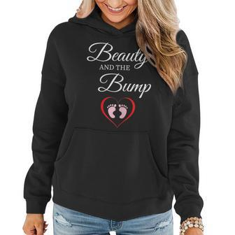 Beauty And The Bump T Girl Cute Pregnancy Announcement Women Hoodie - Monsterry DE
