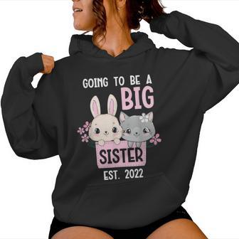 Become Big Sister Cute Bunny 2022 Women Hoodie - Monsterry DE