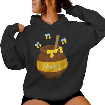 Bee Honey Buzzing Bee Beehive Pot Flying Beekeeping Women Hoodie - Thegiftio UK