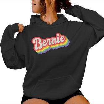 Bernie Pride Month Lgbtq Rainbow Flag Name Personalised Women Hoodie - Monsterry