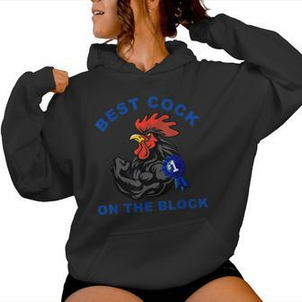 Best Cock On The Block Chicken Apparel Women Hoodie - Seseable