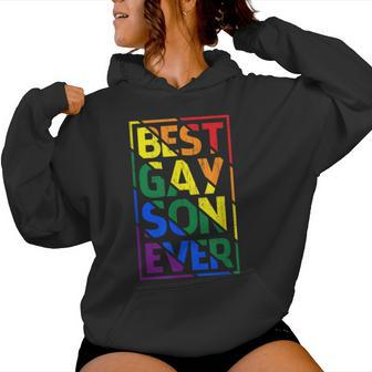 Best Gay Son Ever Lgbt Pride Rainbow Flag Family Outfit Love Women Hoodie - Monsterry AU