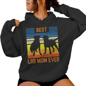 Best Lab Mom Ever Black Yellow Chocolate Matching Parents Women Hoodie - Monsterry AU