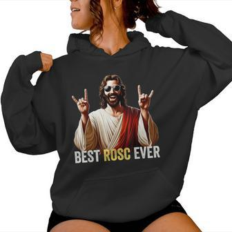Best Rosc Ever Easter Nurse Doctor Surgeon Jesus Rock On Women Hoodie - Seseable