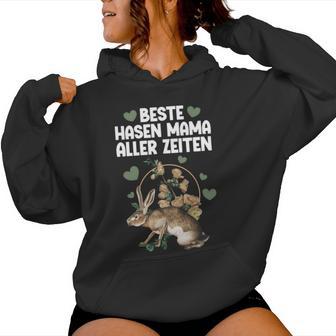 Beste Hasen Mama Aller Zeiten Hüpfendes Herzglück Kapuzenpullover für Damen - Geschenkecke