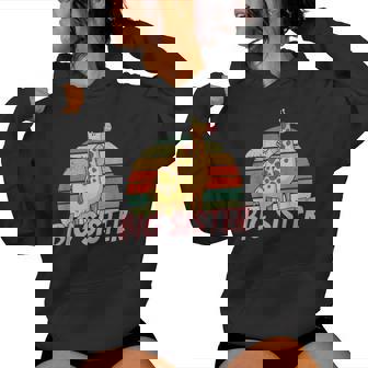 Big Sister Retro Giraffe Hermanos Hermanas Niñas Sudadera con capucha para mujer - Regaloses