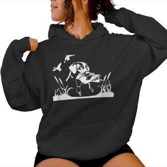 Bird Dog Duck Hunting Willow In The Marsh Hunter Women Hoodie - Monsterry CA