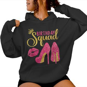Birthday Squad High Heels Girls Birthday Crew Women Hoodie - Seseable