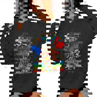 Black Afro American Autism Awareness Mom African Autism Women Hoodie - Seseable