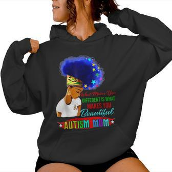Black Afro American Autism Awareness Mom Rainbow For Women Women Hoodie - Monsterry UK