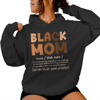 Black Mom Melanin Definition African American Mother's Day Women Hoodie - Seseable