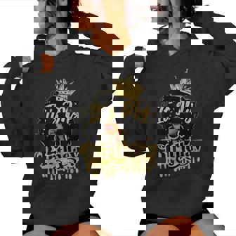 Black Queen African American Afro It's My Birthday Women Hoodie - Seseable