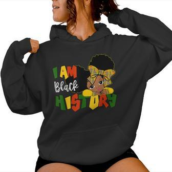 I Am Black History Month Girl Kid Traditional African Kente Women Hoodie - Monsterry AU