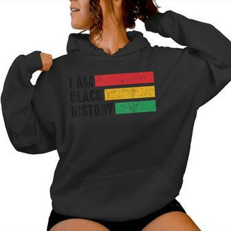 I Am Black History Month Girl Retro Groovy Junenth Women Hoodie - Seseable
