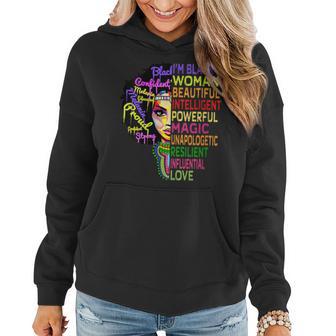 I Am Black History Month Woman Black Girl Magic Melanin Women Hoodie - Monsterry