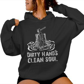 Blue Collar Mechanic Dirty Hands Quote Women Hoodie - Monsterry AU