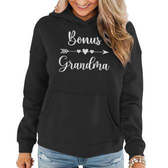 Bonus Grandma Mother's Day Step Grandma Fun Grandmother Women Hoodie - Monsterry