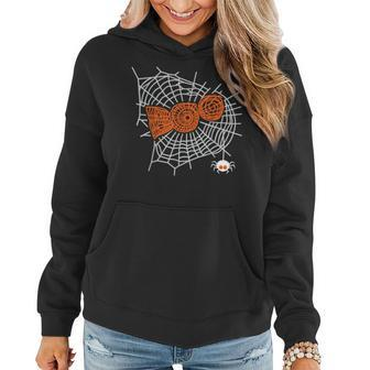 Boo Spider Web For Woman Cute Spider Web Graphic Women Hoodie - Monsterry AU