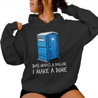 Boss Makes A Dollar I Make A Dime Meme Women Hoodie - Monsterry UK