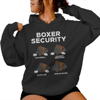 Boxer Security Animal Pet Dog Lover Owner Mom Dad Women Hoodie - Monsterry