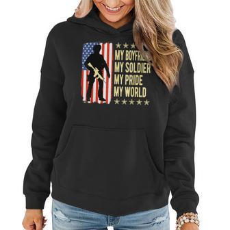 My Boyfriend Is A Soldier Hero Proud Army Girlfriend Women Hoodie - Monsterry