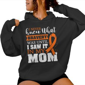 Bravery Mom Leukemia Cancer Awareness Ribbon Women Hoodie - Monsterry AU