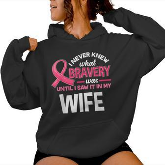 Breast Cancer Bravery Wife Breast Cancer Awareness Husband Women Hoodie - Monsterry UK