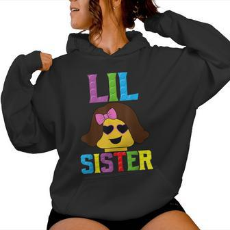 Building Blocks Lil Sister Master Builder Family Matching Women Hoodie - Monsterry AU