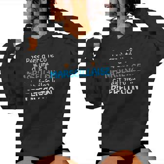 Cadeau Humour Marseille Marseillaise Perfection Sweat à capuche femme - Cadeauxyz