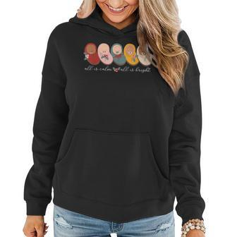 All Is Calm All Is Bright Nicu- Mother Baby Nurse Christmas Women Hoodie - Monsterry AU