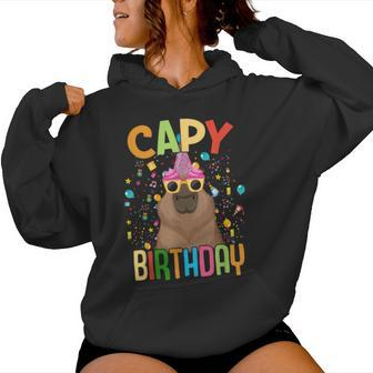 Capy Birthday Capybara Animals Boys Girls Birthday Women Hoodie - Thegiftio UK