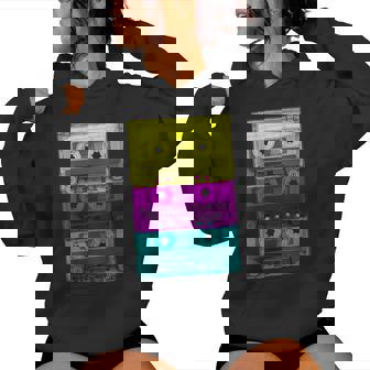 Cassetteintage Retro Music 80S Cuello Sudadera con capucha para mujer - Regaloses