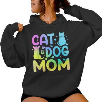 Cat Dog Mom For Pet Lovers Women Hoodie | Mazezy