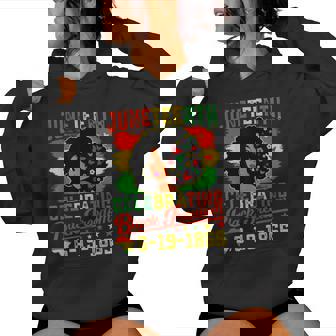 Celebrating Junenth Freedom 1865 Emancipation Black Women Women Hoodie - Seseable