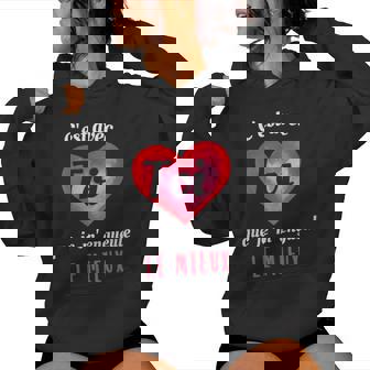 C'est Avec Toi Que Je M'engueule Le Mieux Cadeau Homme Amour Avec Col En V Sweat à capuche femme - Cadeauxyz