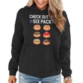Check Out My Six Pack Donut Abs Hanukkah Chanukah Women Women Hoodie | Mazezy