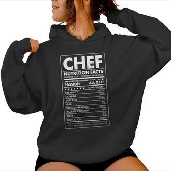 Chef Nutrition Facts Cook Vintage Cooking Women Hoodie - Monsterry CA