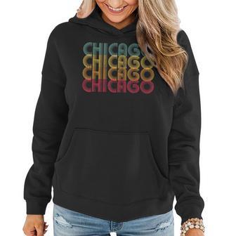 Chicago Il Illinois T Vintage Retro Style Women Women Hoodie - Monsterry DE