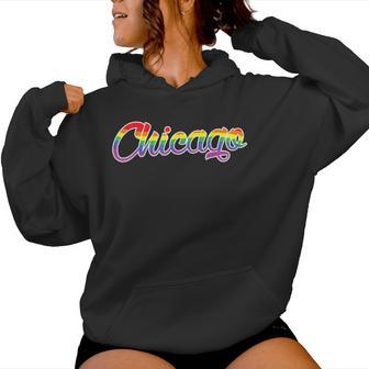 Chicago Illinois Gay Pride Parade Classic Rainbow Flag 2023 Women Hoodie - Monsterry AU