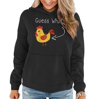 Chicken Butt Guess What Hen Rooster Women Hoodie - Monsterry