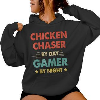 Chicken Chaser By Day Gamer By Night Women Hoodie - Monsterry UK