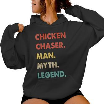 Chicken Chaser Man Myth Legend Women Hoodie - Monsterry UK